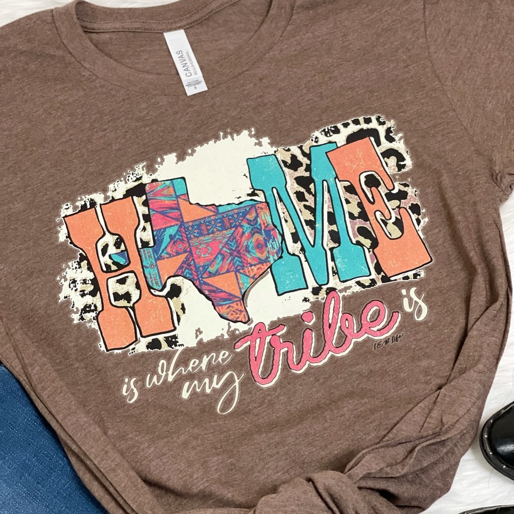 T-shirt Home is where my tribe is